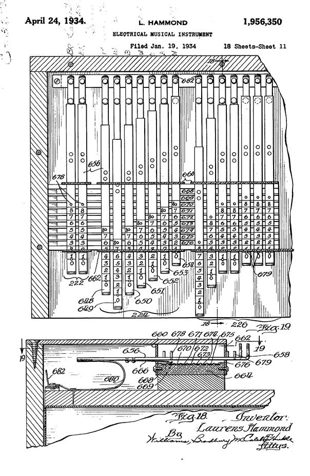 Hammond Organ Original Patent