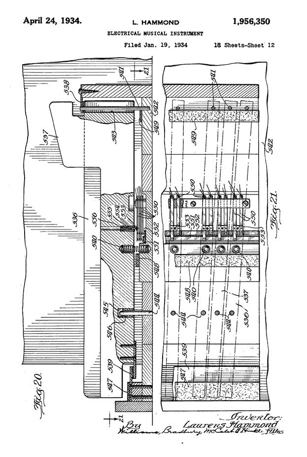 Hammond Organ Original Patent