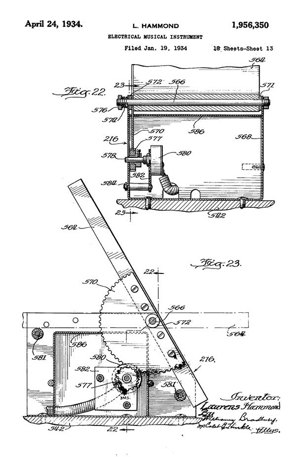 Hammond Organ Original Patent