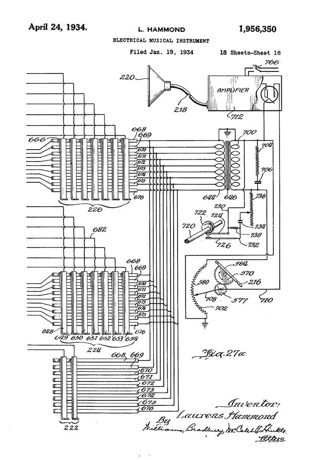 Hammond Organ Original Patent