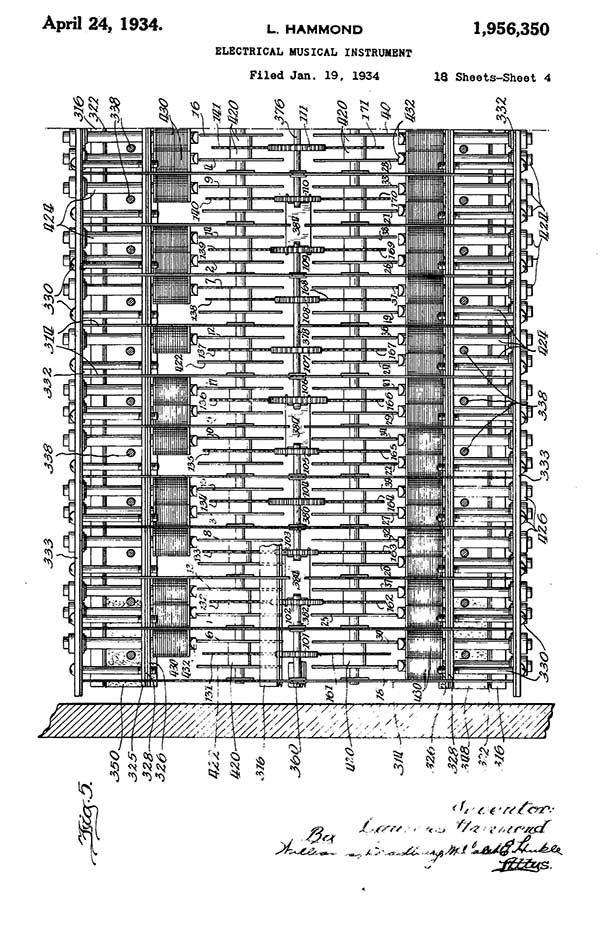Hammond Organ Original Patent