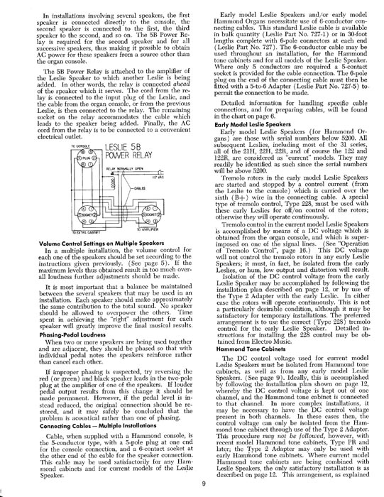 Leslie 122 Speaker Owners Manual