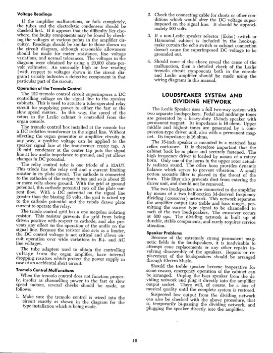 Leslie 122 Speaker Owners Manual