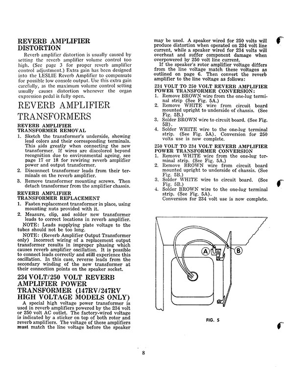 Leslie 145, 147, 247 Speaker Owners Manual